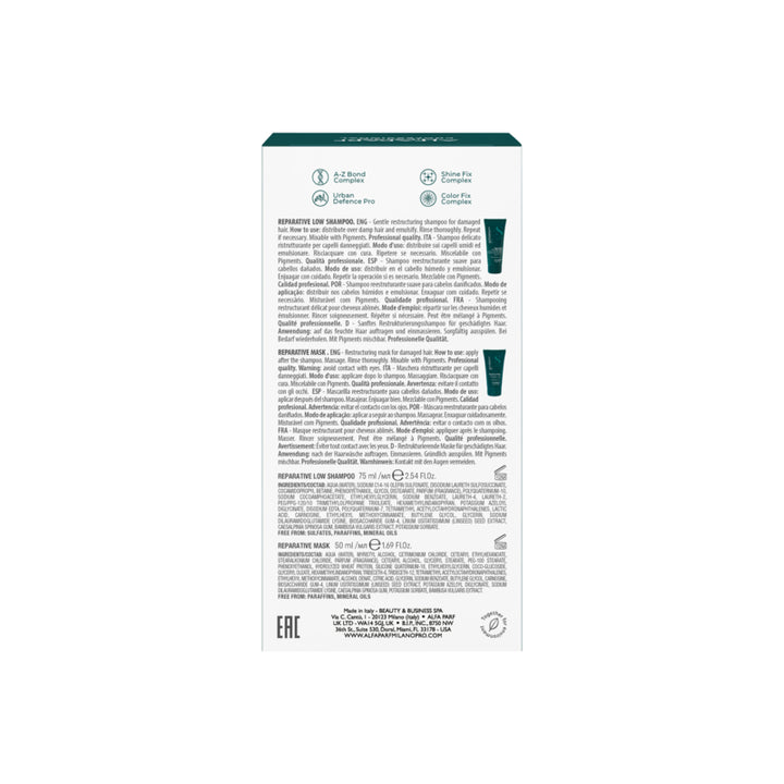 ALFAPARF MILANO Set Semi Di Lino Reconstruction Reparative Shampoo 75ml + Mask 50ml