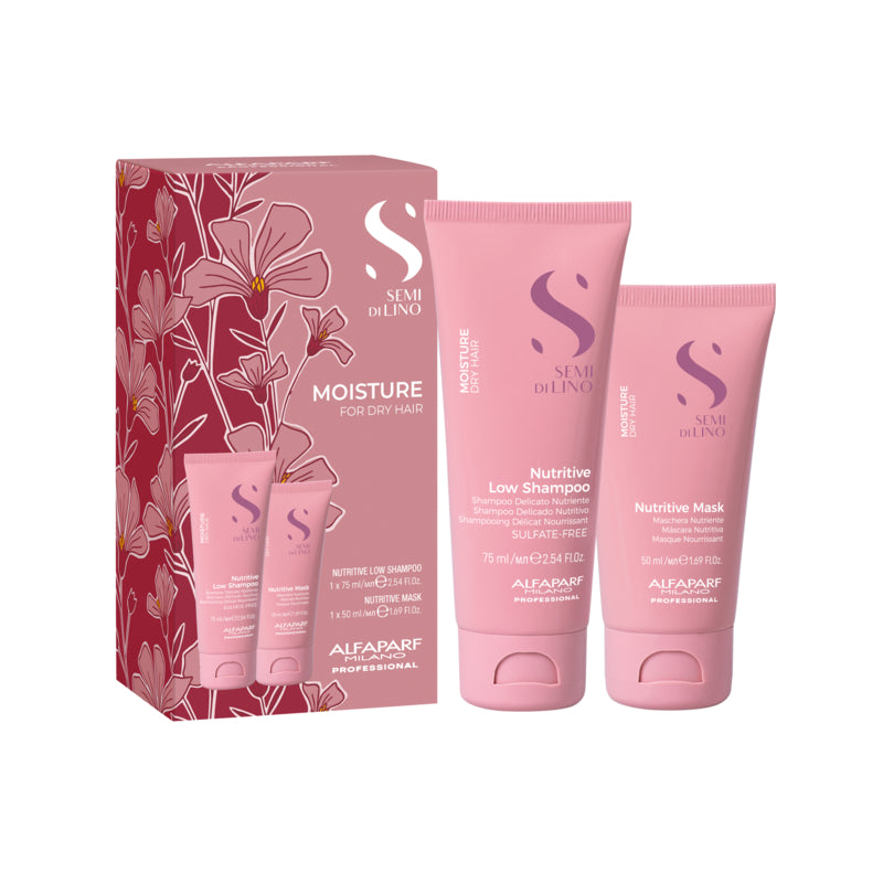 ALFAPARF MILANO Set Semi Di Lino Moisture Nutritive Shampoo 75ml + Mask 50ml