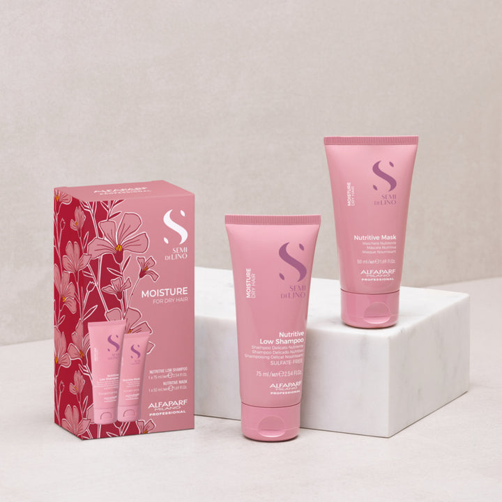 ALFAPARF MILANO Set Semi Di Lino Moisture Nutritive Shampoo 75ml + Mask 50ml