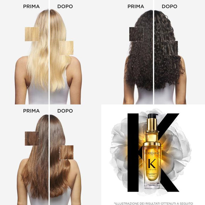 KERASTASE Set Cofanetto Regalo Duo Elixir Ultime L'Huile Original Refillable 75ml + 30ml