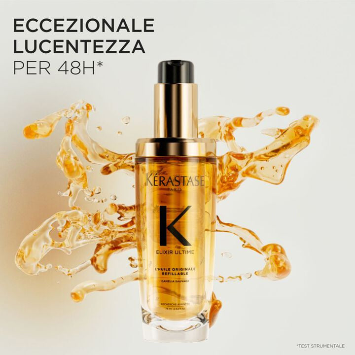 KERASTASE Set Cofanetto Regalo Duo Elixir Ultime L'Huile Original Refillable 75ml + 30ml