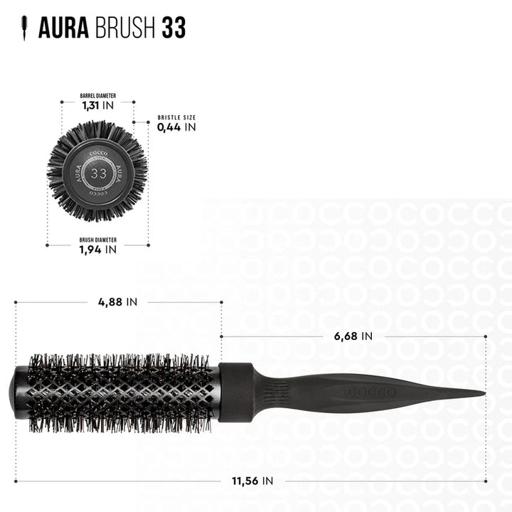 COCCO Set Aura Tri-Lon Technology Brush 4pz Rosso