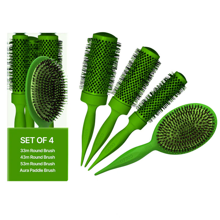 COCCO Set Aura Tri-Lon Technology Brush 4pz Verde