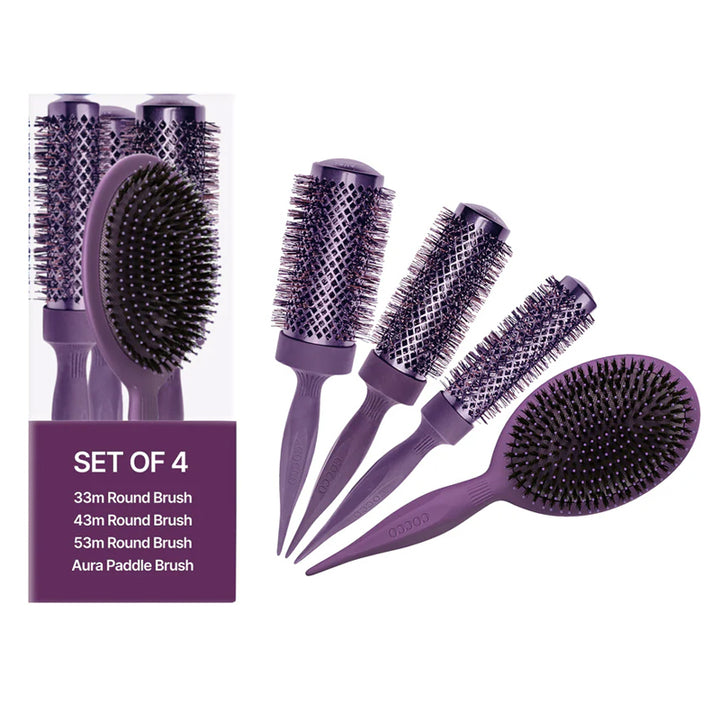 COCCO Set Aura Tri-Lon Technology Brush 4pz Viola
