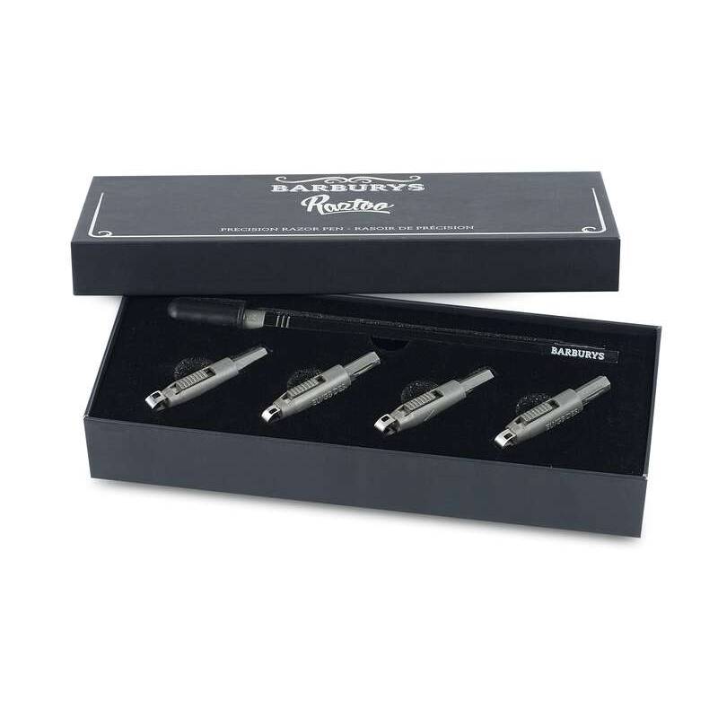 BARBURYS Penna Per Rasoio Deluxe Con 4 Lame