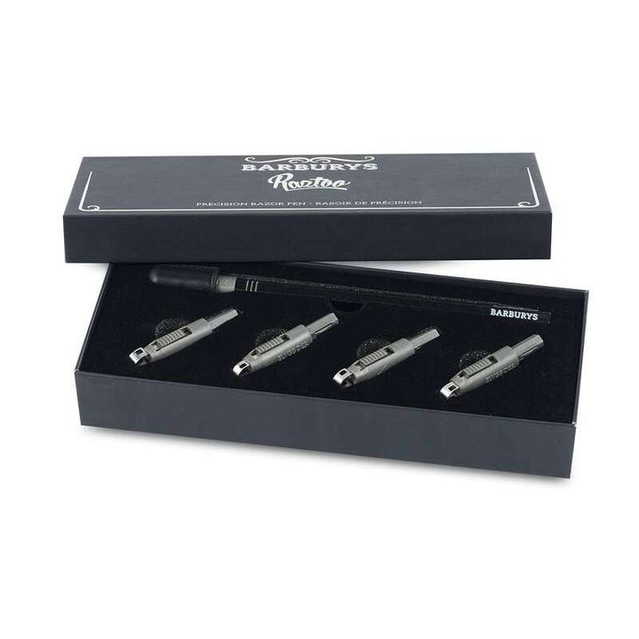 BARBURYS Penna Per Rasoio Deluxe Con 4 Lame