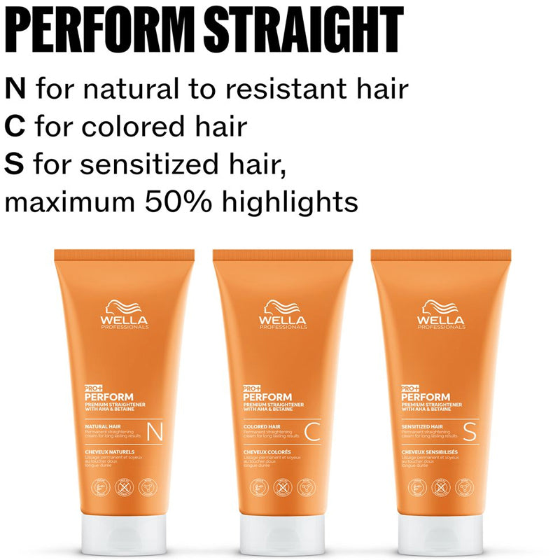 WELLA Pro+ Perform Premium Permanent Straightener C Colouredl Hair 200ml