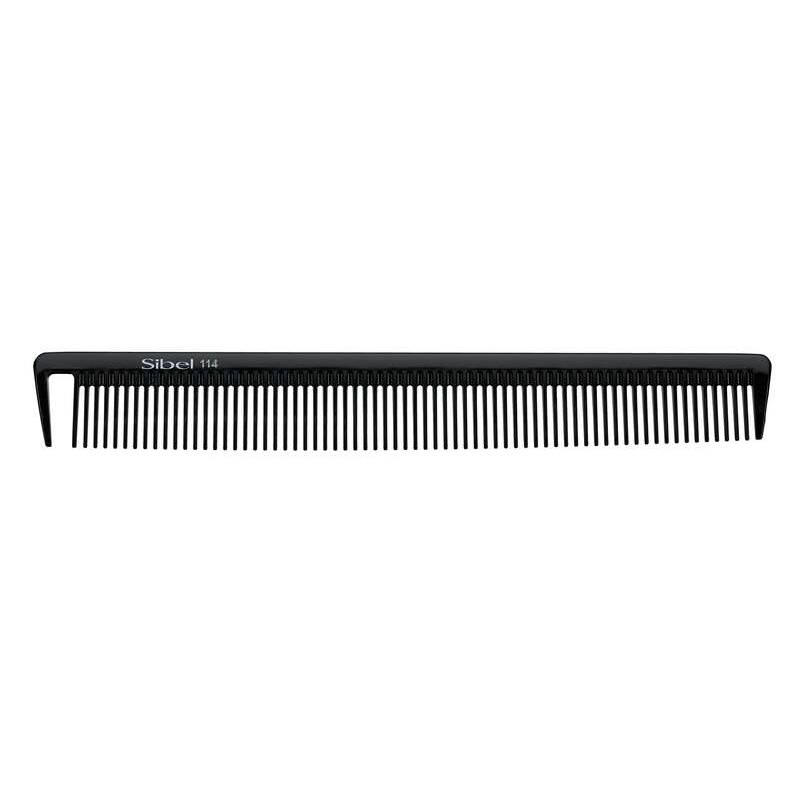 SIBEL Pettine A Coda Di Spillo Delrin 114 Nero 21.5cm