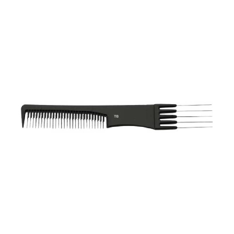 SIBEL Pettine A Coda Delrin 118 Nero 19.5cm
