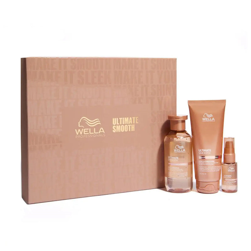 WELLA PROFESSIONALS Set Cofanetto Ultimate Smooth Shampoo 250ml + Conditioner 200ml + Miracle Oil 30ml