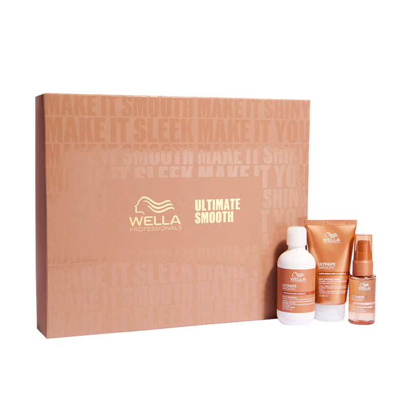 WELLA PROFESSIONALS Set Cofanetto Ultimate Smooth Shampoo 100ml + Mask 75ml + Miracle Oil Serum 30ml