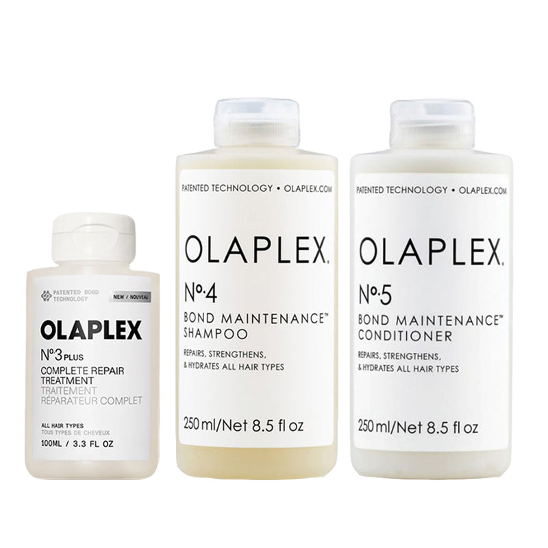 OLAPLEX Kit Treatment N°3 Plus 100ml + Shampoo N°4 250ml + Conditioner N°5 250ml
