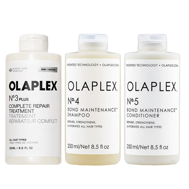 OLAPLEX Kit Treatment N°3 Plus 250ml + Shampoo N°4 250ml + Conditioner N°5 250ml