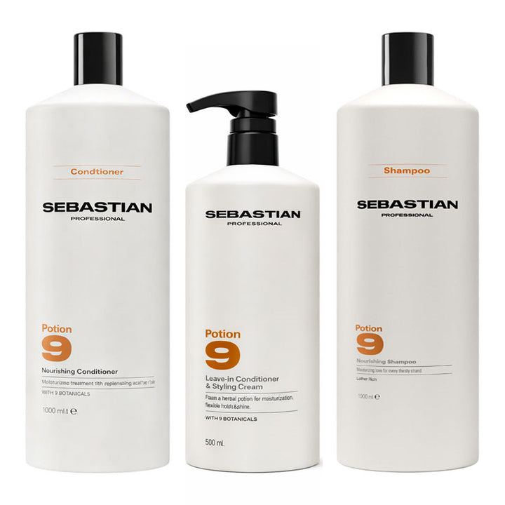 SEBASTIAN Kit Potion 9 Sha + Cond 1000ml +  Leave-in Cond 500ml