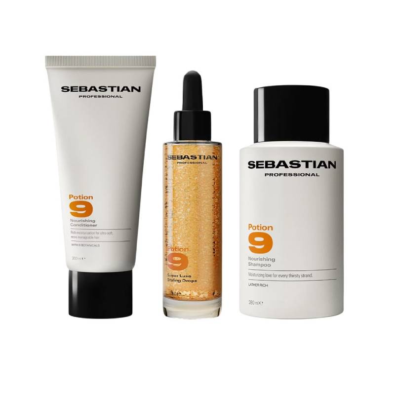 SEBASTIAN Kit Potion 9 Cond 200ml + Styling Drops 30ml + Sha 280ml