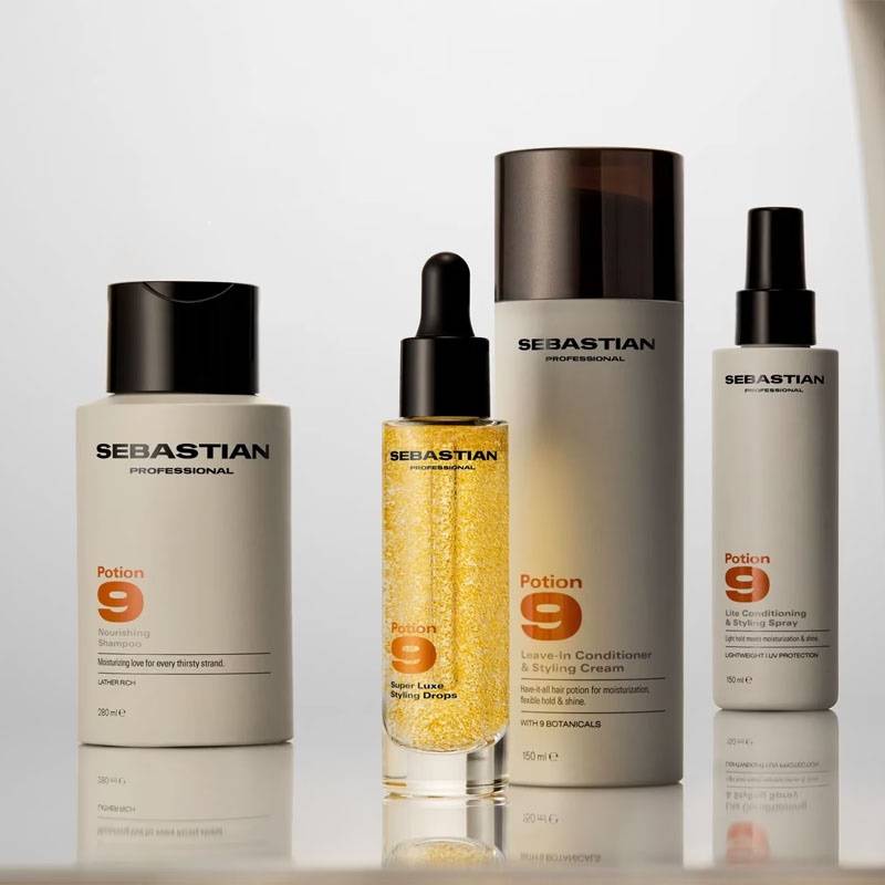 SEBASTIAN Kit Potion 9 Cond 200ml + Styling Drops 30ml + Sha 280ml
