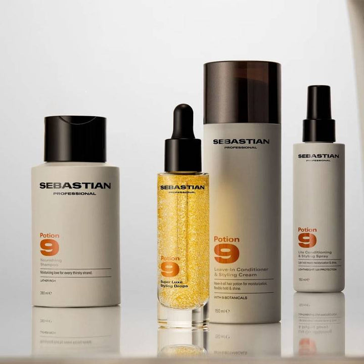 SEBASTIAN Kit Potion 9 Cond 200ml + Styling Drops 30ml + Sha 280ml