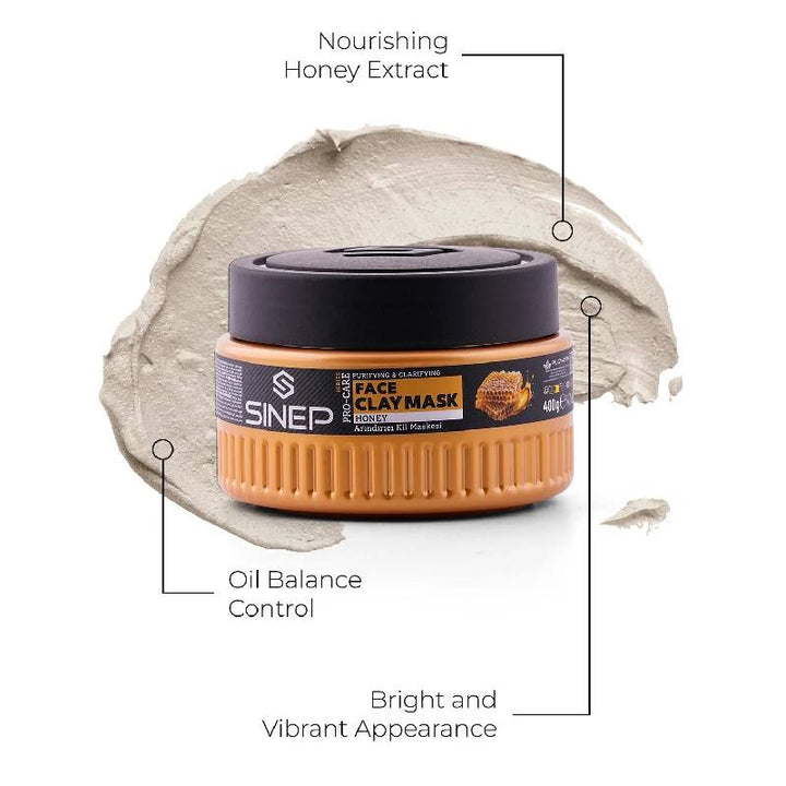 SINEP Pro-Care Face Clay Masque Honey 400ml