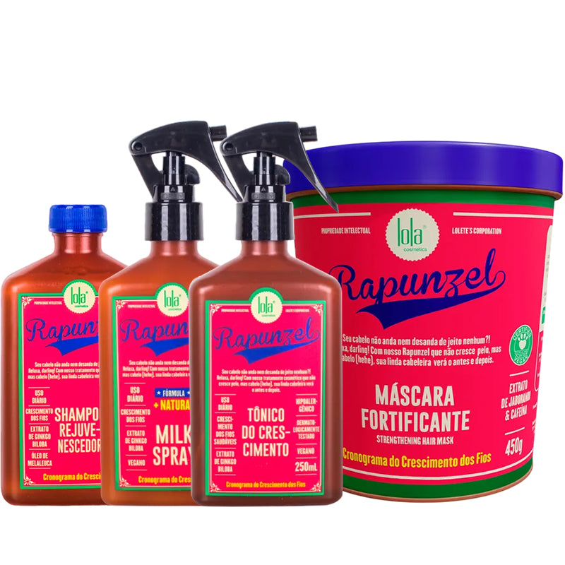 LOLA Kit Rapunzel Sha 250ml + Milk 250ml + Tonico 250ml + Mask 450ml