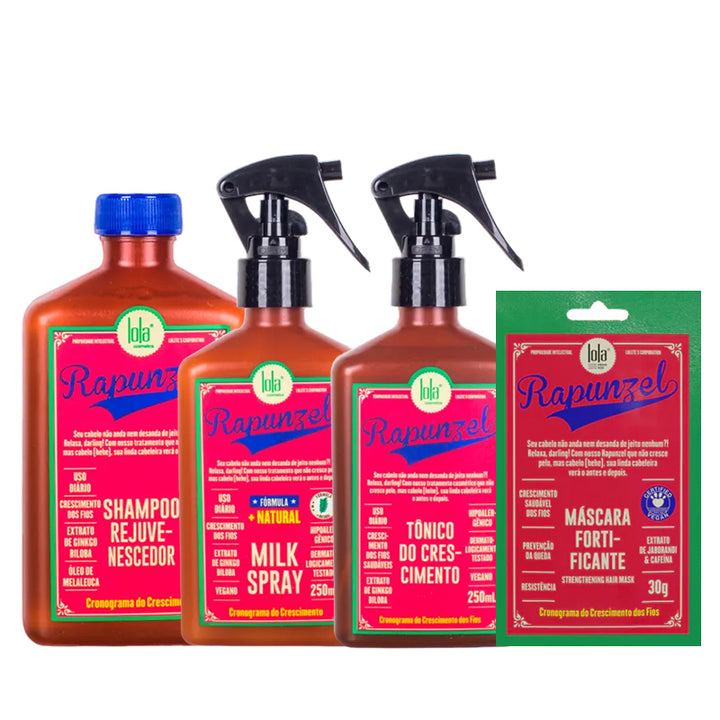 LOLA Set Rapunzel Shampoo 250ml + Milk Spray 250ml + Tonico 250ml + Mask 30ml