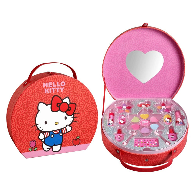 AIR VAL Set Hello Kitty Maquilaje Maletin Redondo