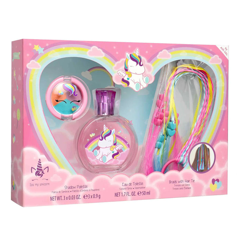 AIR VAL Set My Unicorn Eau De Toilette 50ml + Shadow Palette 3x0.9g + Braids With Hair Tie