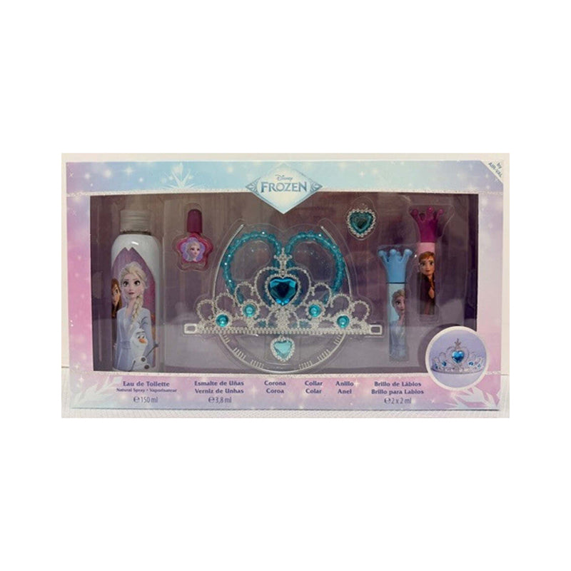 AIR VAL Set Frozen Edt 150ml + Tiara + Collar + Anillo + 2 Lipgloss 2 x 2ml + Esmalte 3,8ml