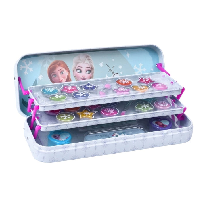 AIR VAL Set Disney Frozen Makeup Tin With Folding Trays
