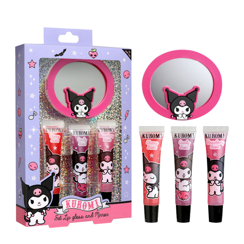 AIR VAL Set Maquillaje Kuromi Lip Gloss 3 x 7,5ml