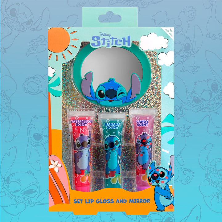 AIR VAL Set Disney Stitch Set Lip Gloss And Mirror 3.7.5ml