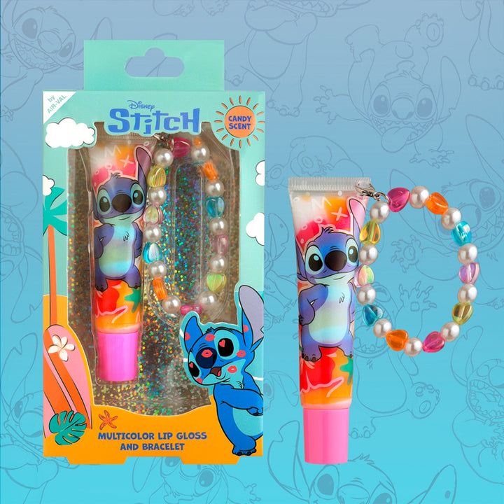 AIR VAL Ser Disney Stitch Multicolor Lip Gloss 13ml + Bracelet