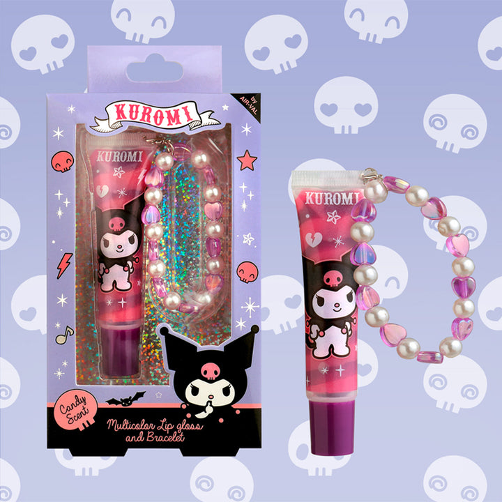 AIR VAL Set Kuromi Multicolor Lip Glass 13ml +  Bracelet