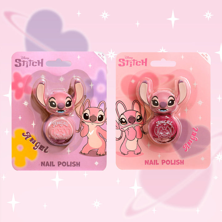 AIR VAL Disney Stitch Angel Nail Polish Fucsia Glitter 8ml