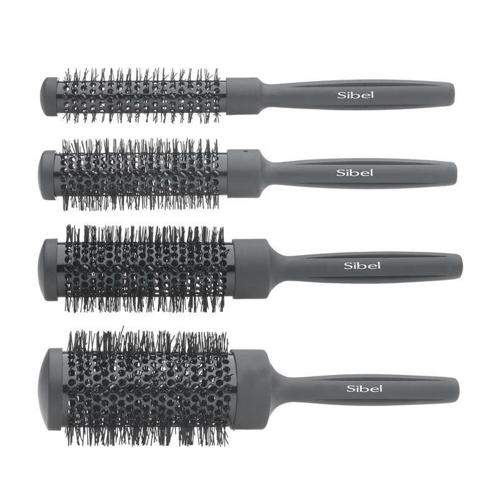 SIBEL Set Spazzole Termiche Nere 19-25-31-43mm