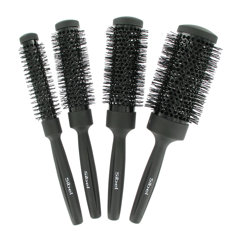 SIBEL Set Spazzole Termiche Nere 19-25-31-43mm