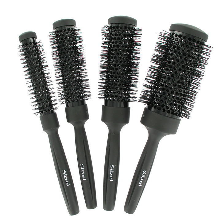 SIBEL Set Spazzole Termiche Nere 19-25-31-43mm