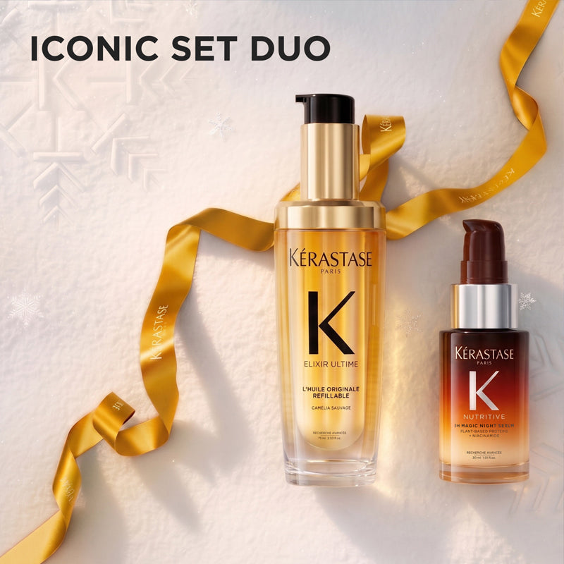 KERASTASE Set Iconics Duo Holiday L'huile 75ml + 8H Magic Night Serum 30ml