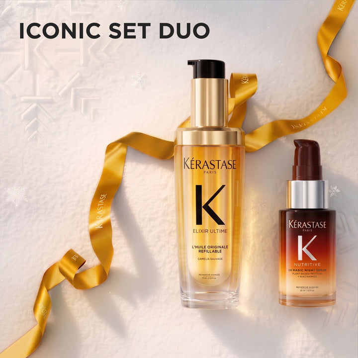 KERASTASE Set Iconics Duo Holiday L'huile 75ml + 8H Magic Night Serum 30ml