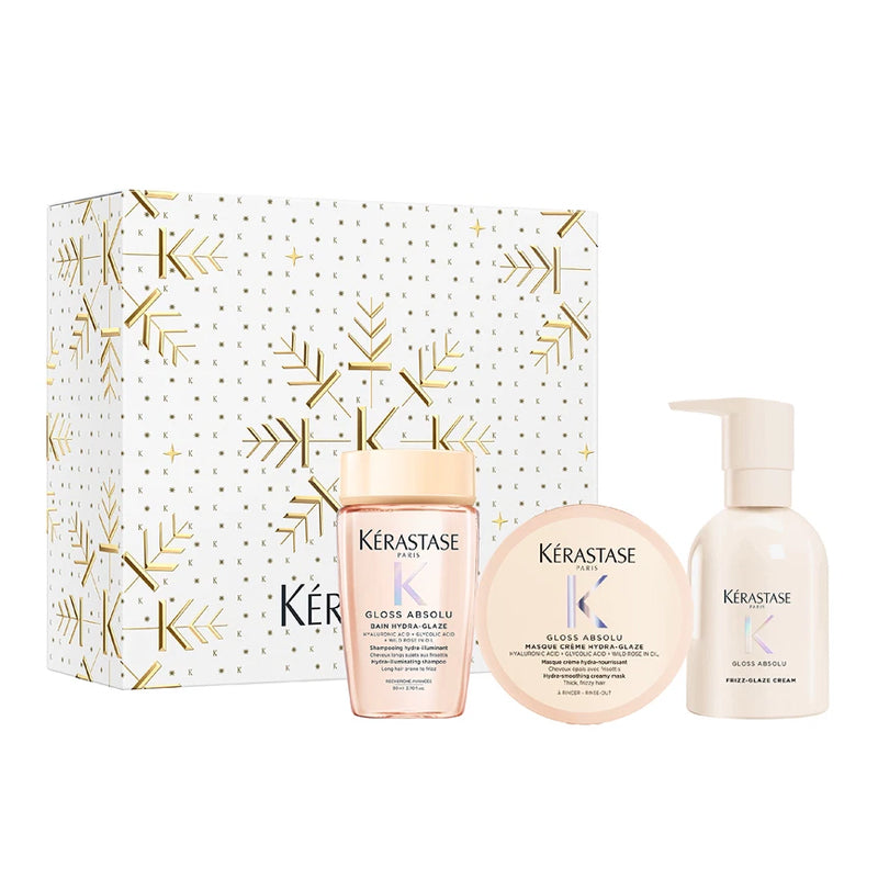 KERASTASE Set Holiday Gloss Absolu Shampoo 80ml + Mask 75ml + Frizz Glaze Cream 240ml (immagine 1)