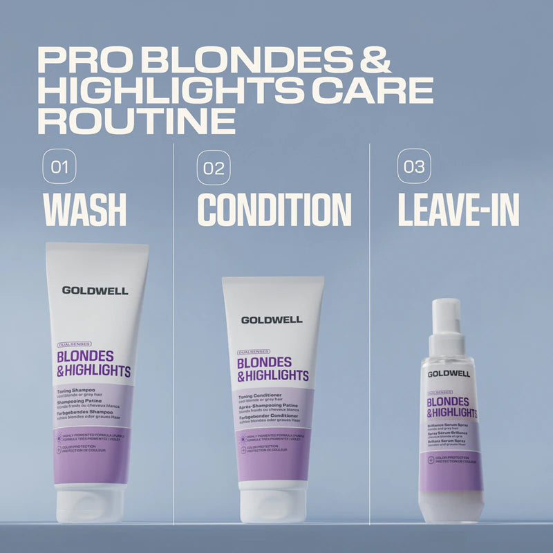 GOLDWELL DS Blondes & Highlights Toning Shampoo 250ml (immagine 3)