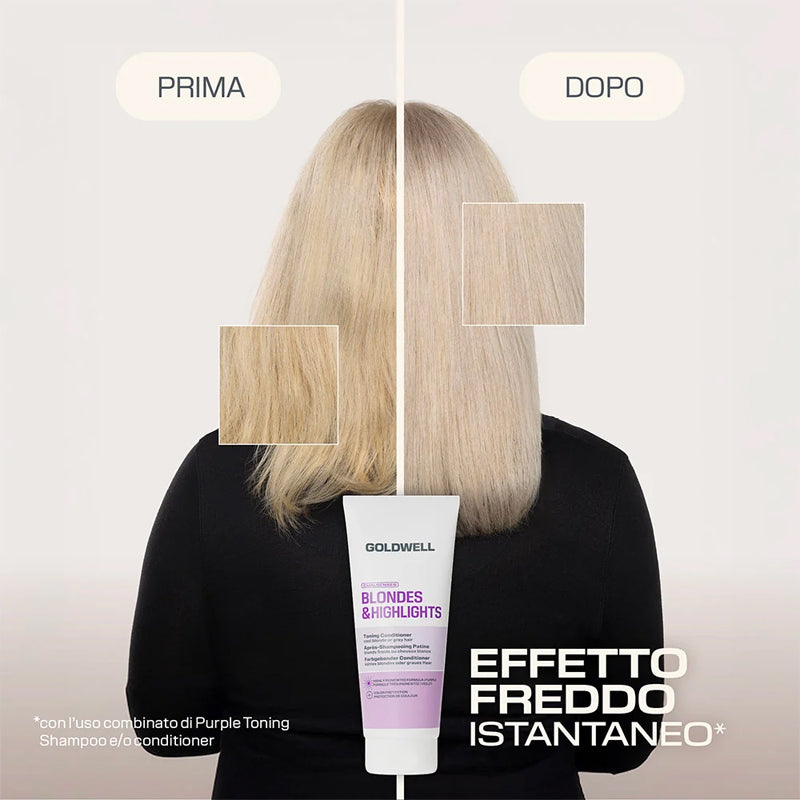 GOLDWELL DS Blondes & Highlights Toning Conditioner 200ml (immagine 2)