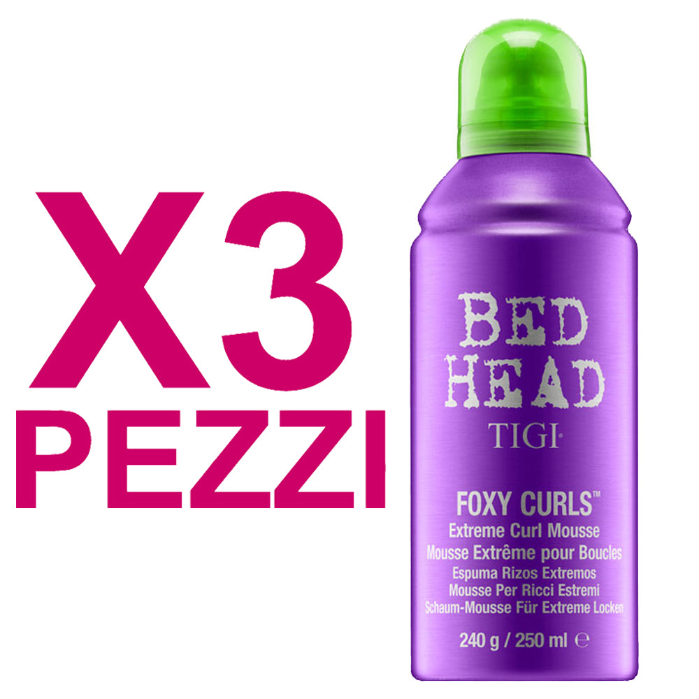 TIGI Kit Bed Head Foxy Curls Extreme Curl Mousse 250ml 3 Pezzi