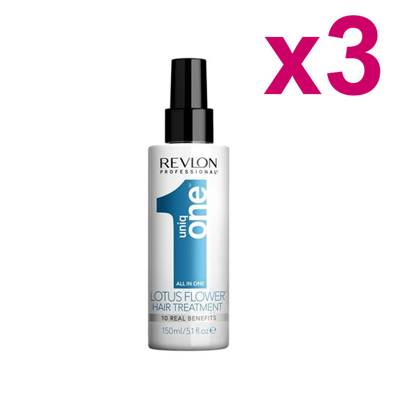UNIQ ONE Kit All In One Hair Treatment Lotus Flower 3 Pezzi x 150ml