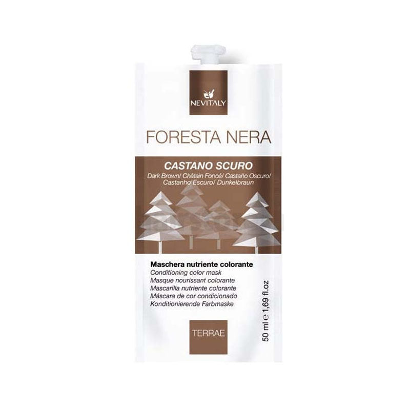 NEVITA Terrae Maschera Nutriente Colorante Foresta Nera Castano Scuro 50ml