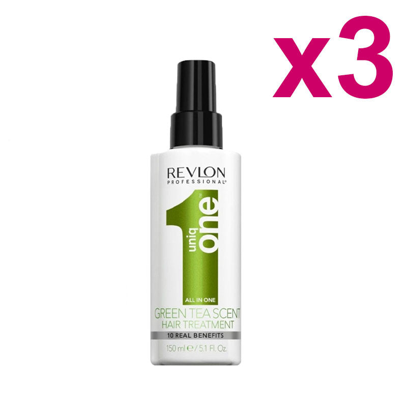 UNIQ ONE Kit All In One Hair Treatment Green Tea 3 Pezzi x 150ml