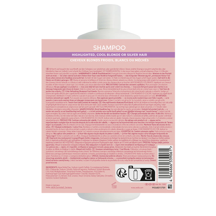 WELLA PROFESSIONALS Invigo Blonde Recharge Shampoo Cool Blonde 1000ml