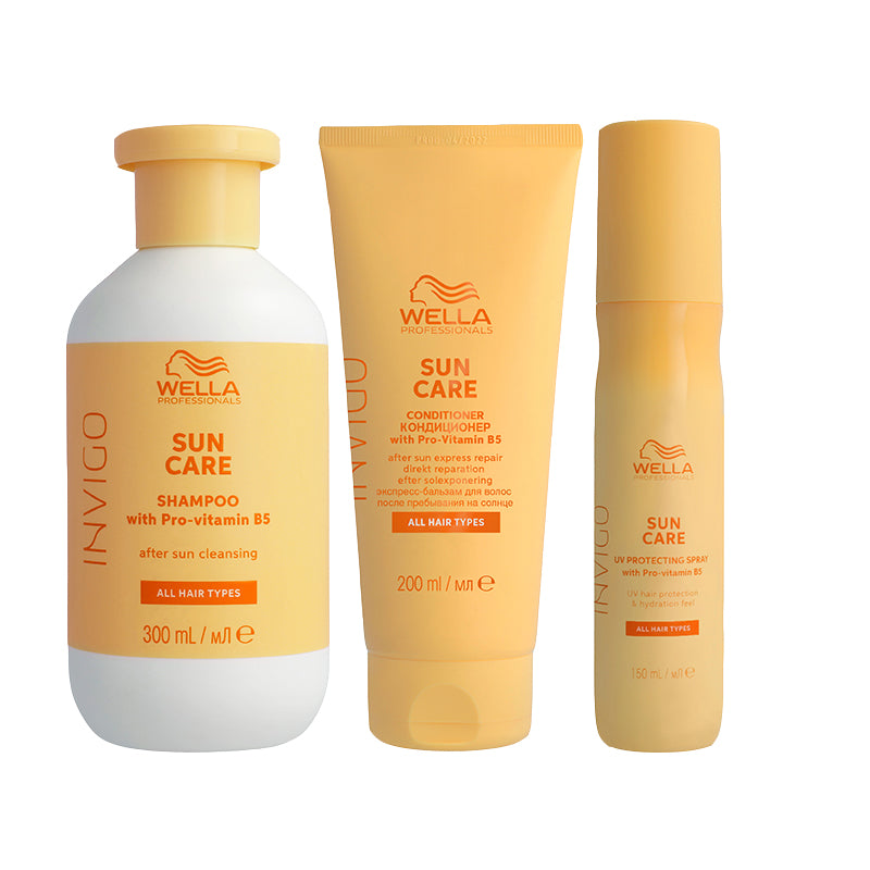WELLA PROFESSIONALS Kit Invigo Sun Shampoo 300ml + Conditioner 200ml + Spray Protezione UV 150ml