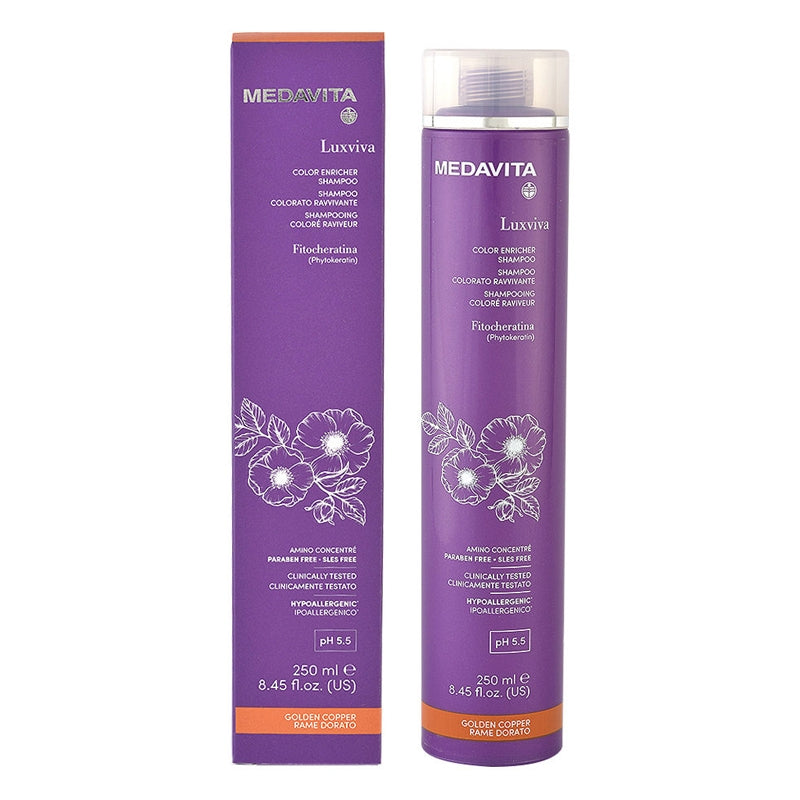 MEDAVITA Luxviva Shampoo Colorato Ravvivante Rame Dorato 250ml