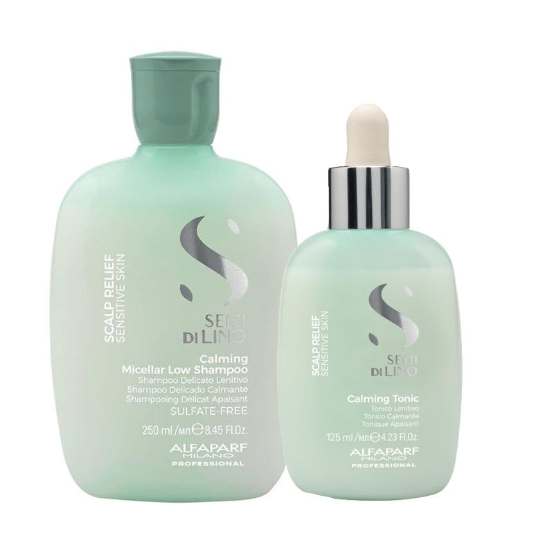 ALFAPARF MILANO Kit Semi Di Lino Calming Micellar Low Shampoo 250ml + Calming Tonic 125ml