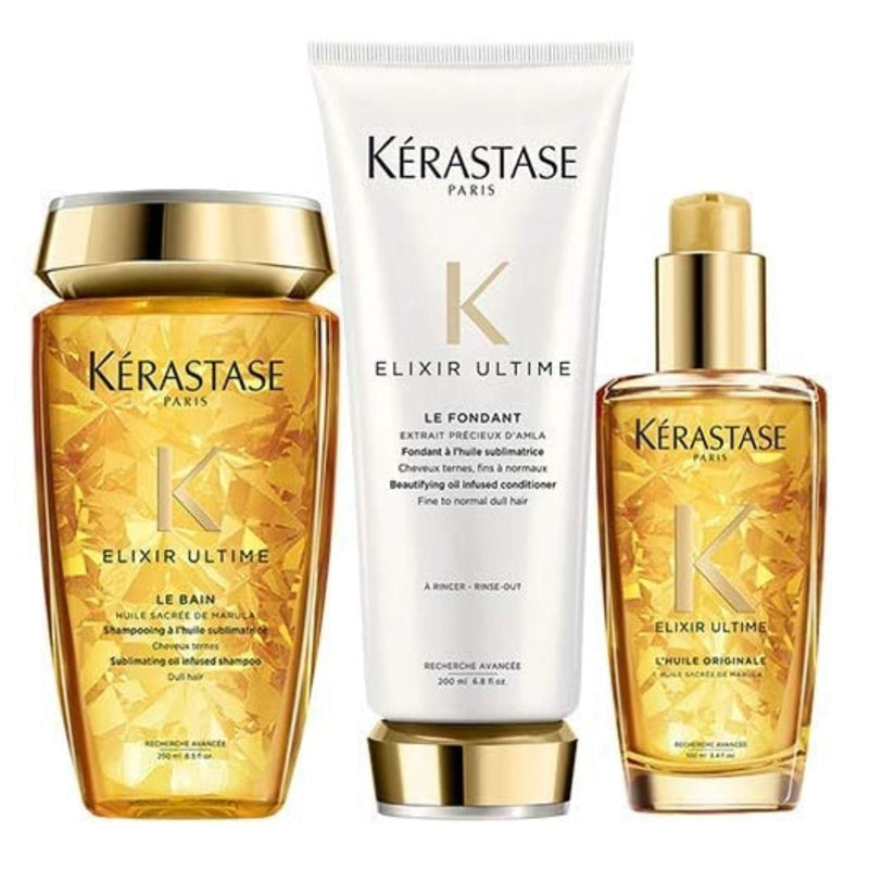 KERASTASE Kit Elixir Ultime Le Bain 250ml + Le fondant 200ml + L'Huile 100ml